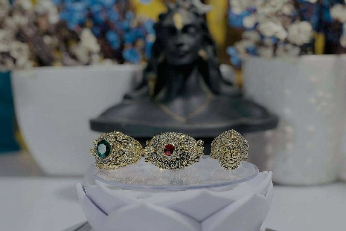 Religious Ring of Shivji Ganeshji & Hanumanji Combo of 3